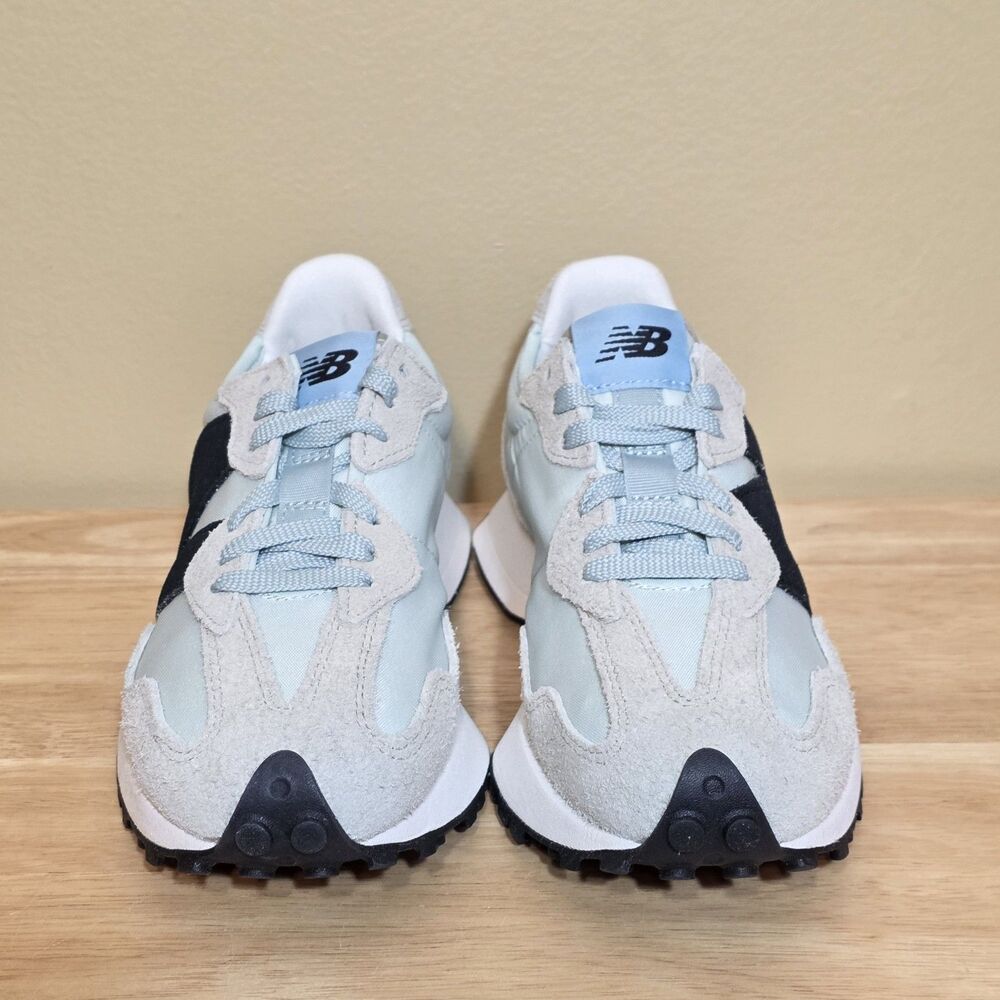 New Balance 327 Light Blue Grey White Black WS327WD Women's Size 7.5 - Picture 2 of 8